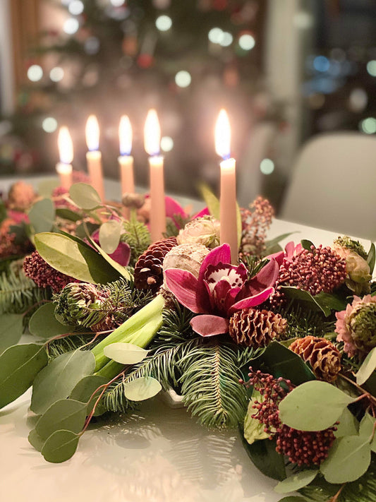 Lag julebordet blomstrende fint